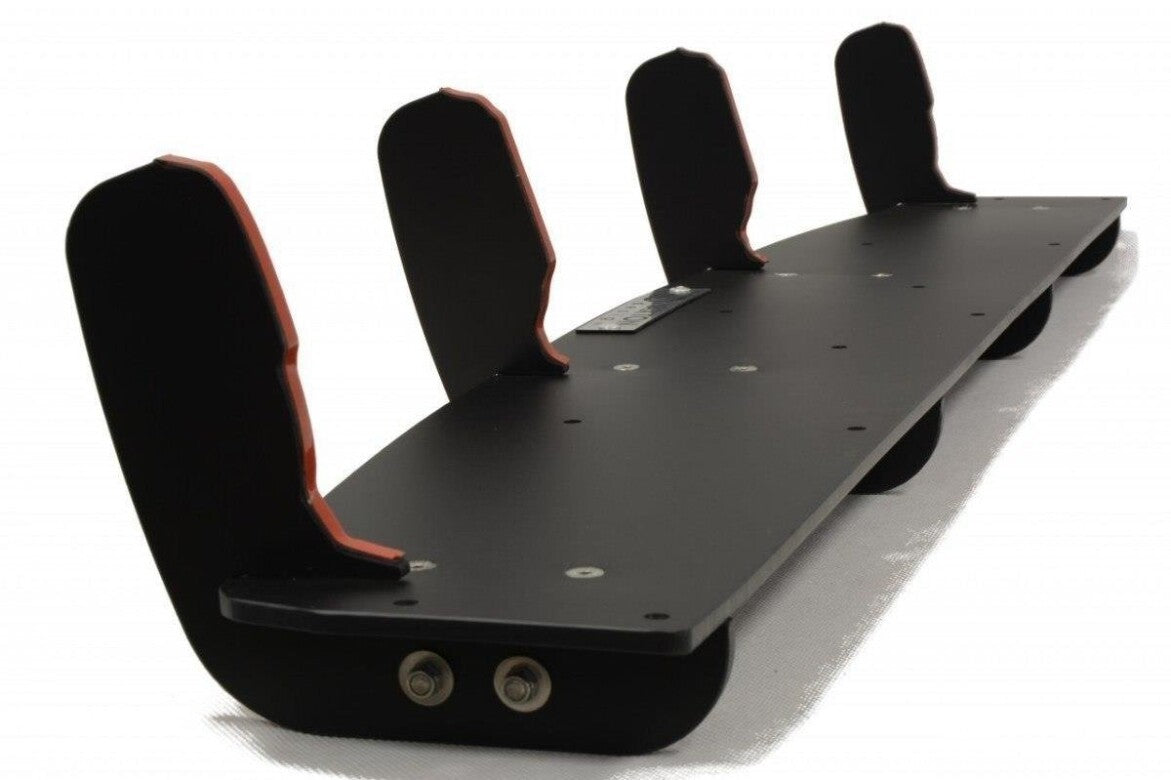 Street Pro Heckansatz Diffusor Flaps passend für Audi A6 S-Line C7 (auspuffendrohr 1x2) schwarz matt