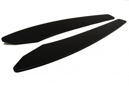 Street Pro Heckansatz Diffusor Flaps passend für Audi A6 S-Line C7 (auspuffendrohr 1x2) schwarz matt