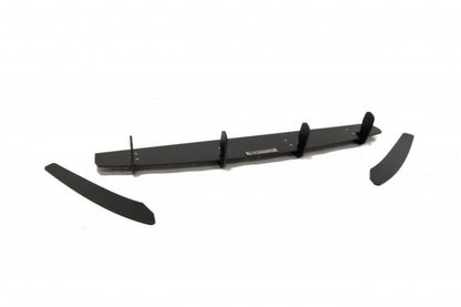Street Pro Heckansatz Diffusor Flaps passend für Audi A6 S-Line Limousine / Avant C7 (auspuffendrohr 2x1) schwarz matt