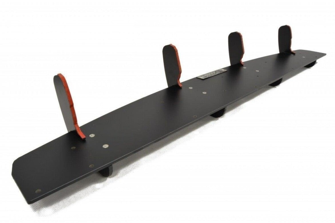 Street Pro Heckansatz Diffusor Flaps passend für Audi A6 S-Line Limousine / Avant C7 (auspuffendrohr 2x1) schwarz matt