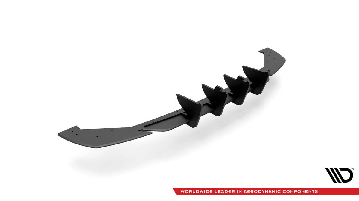 Street Pro Heckansatz Diffusor + Flaps passend für Seat Leon FR Hatchback Mk4 schwarz-rot