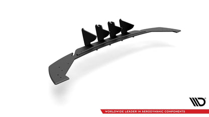 Street Pro Heckansatz Diffusor + Flaps passend für Seat Leon FR Hatchback Mk4 schwarz-rot