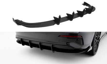 Street Pro Heckansatz Diffusor passend für Audi A3 Limousine 8Y schwarz matt + Hochglanz Flaps