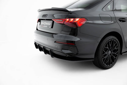 Street Pro Heckansatz Diffusor passend für Audi A3 Limousine 8Y schwarz matt