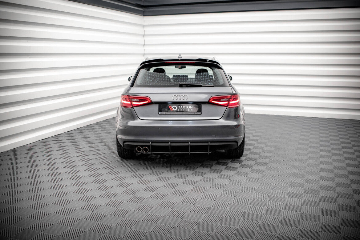 Street Pro Heckansatz Diffusor passend für Audi A3 Sportback 8V schwarz matt