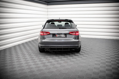 Street Pro Heckansatz Diffusor passend für Audi A3 Sportback 8V schwarz matt