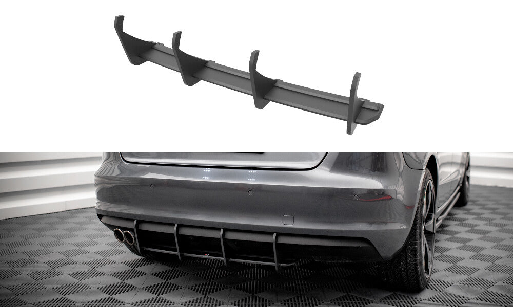 Street Pro Heckansatz Diffusor passend für Audi A3 Sportback 8V schwarz matt