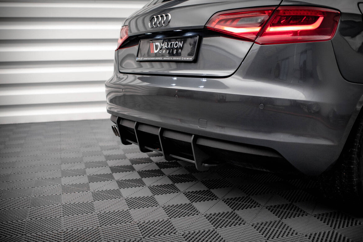 Street Pro Heckansatz Diffusor passend für Audi A3 Sportback 8V schwarz matt
