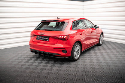 Street Pro Heckansatz Diffusor passend für Audi A3 Sportback 8Y schwarz matt