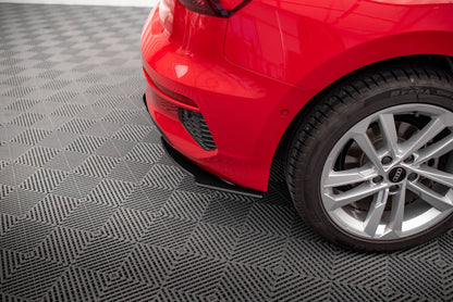 Street Pro Heckansatz Diffusor passend für Audi A3 Sportback 8Y schwarz matt