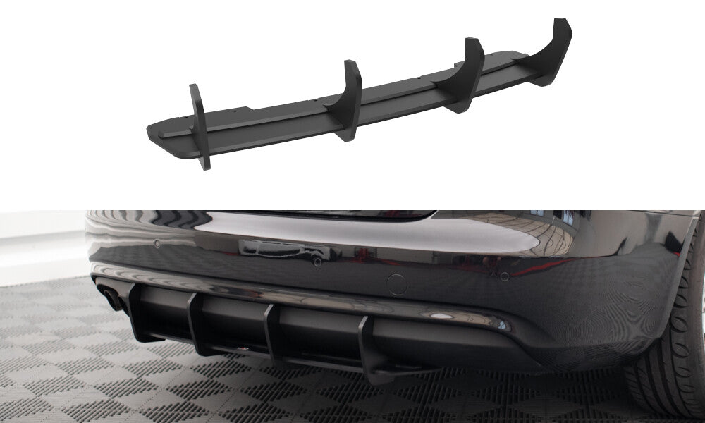 Street Pro Heckansatz Diffusor passend für Audi A4 B8 FL schwarz matt