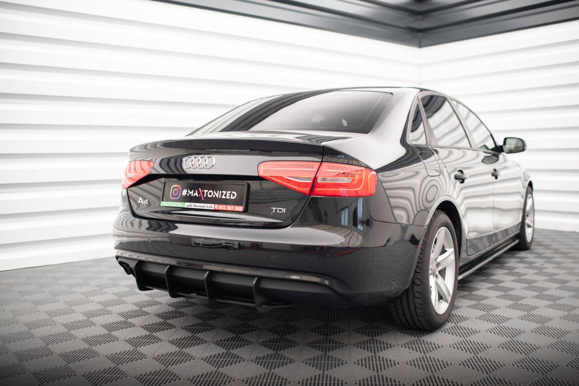 Street Pro Heckansatz Diffusor passend für Audi A4 B8 FL schwarz matt