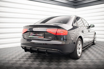Street Pro Heckansatz Diffusor passend für Audi A4 B8 FL schwarz matt