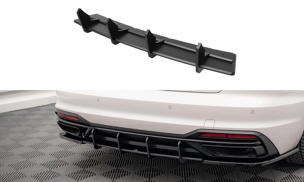 Street Pro Heckansatz Diffusor passend für Audi A4 B9 FL schwarz matt