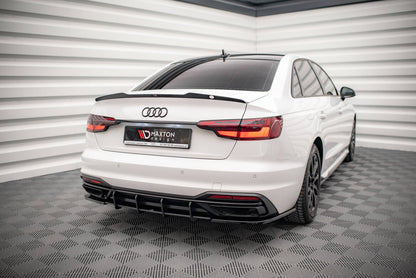 Street Pro Heckansatz Diffusor passend für Audi A4 B9 FL schwarz-rot