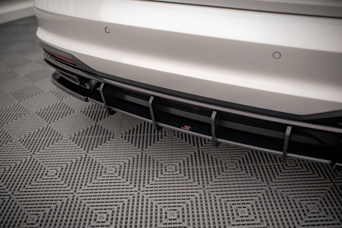 Street Pro Heckansatz Diffusor passend für Audi A4 B9 FL schwarz-rot
