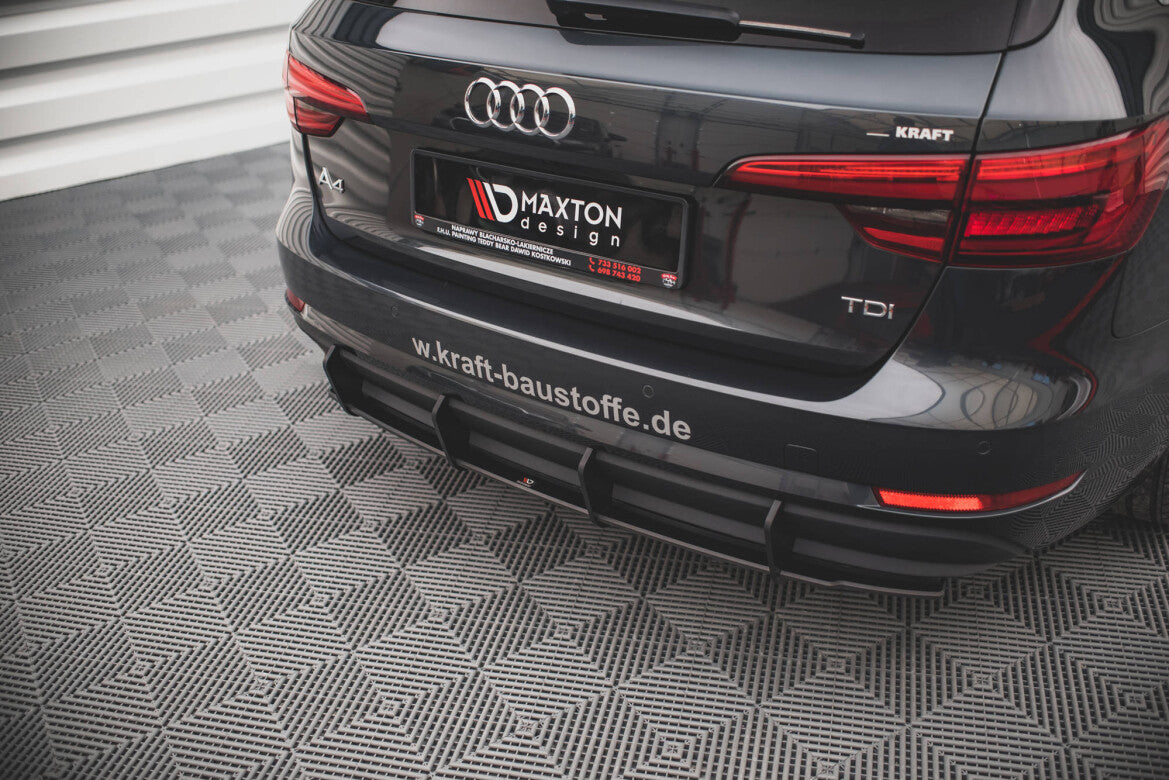 Street Pro Heckansatz Diffusor passend für Audi A4 B9 schwarz matt