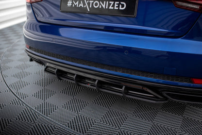 Street Pro Heckansatz Diffusor passend für Audi A4 Competition B9 schwarz matt