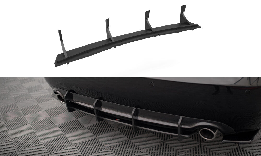 Street Pro Heckansatz Diffusor passend für Audi A4 S-Line B7 schwarz matt