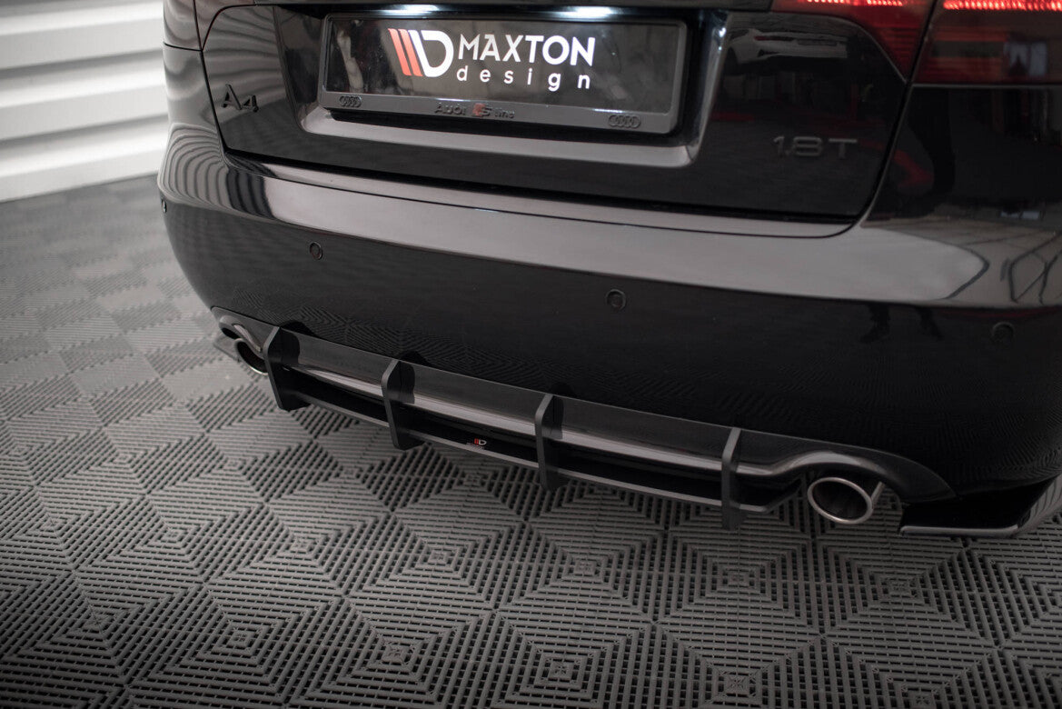 Street Pro Heckansatz Diffusor passend für Audi A4 S-Line B7 schwarz matt
