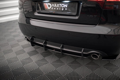 Street Pro Heckansatz Diffusor passend für Audi A4 S-Line B7 schwarz matt