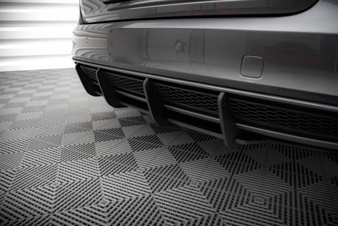 Street Pro Heckansatz Diffusor passend für Audi A4 S-Line B8 FL schwarz matt