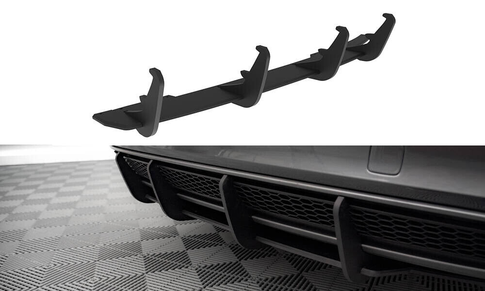 Street Pro Heckansatz Diffusor passend für Audi A4 S-Line B8 FL schwarz matt