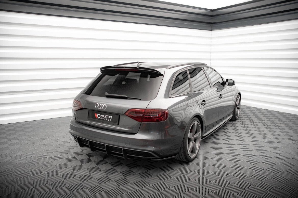 Street Pro Heckansatz Diffusor passend für Audi A4 S-Line B8 FL schwarz matt