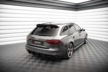 Street Pro Heckansatz Diffusor passend für Audi A4 S-Line B8 FL schwarz matt