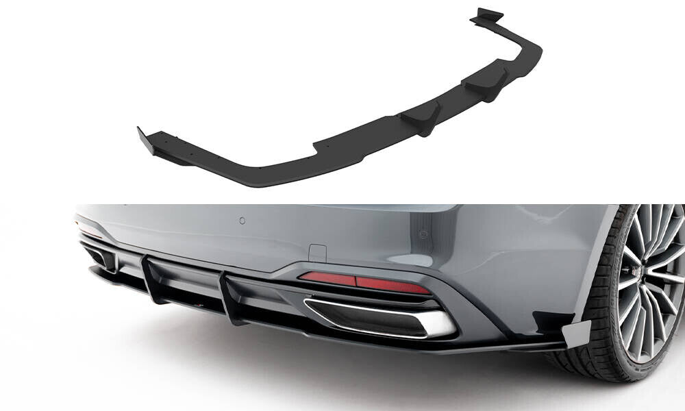 Street Pro Heckansatz Diffusor passend für Audi A5 F5 FL schwarz matt + Hochglanz Flaps