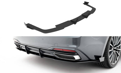 Street Pro Heckansatz Diffusor passend für Audi A5 F5 FL schwarz matt + Hochglanz Flaps