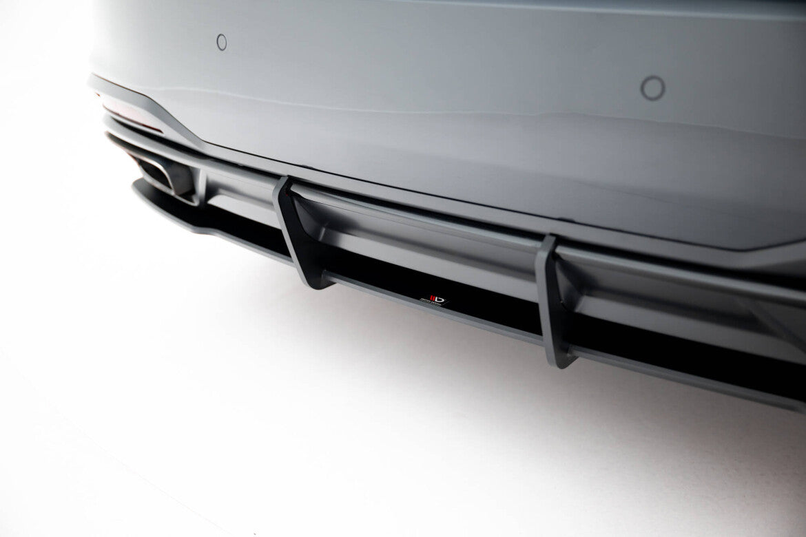 Street Pro Heckansatz Diffusor passend für Audi A5 F5 FL schwarz matt + Hochglanz Flaps