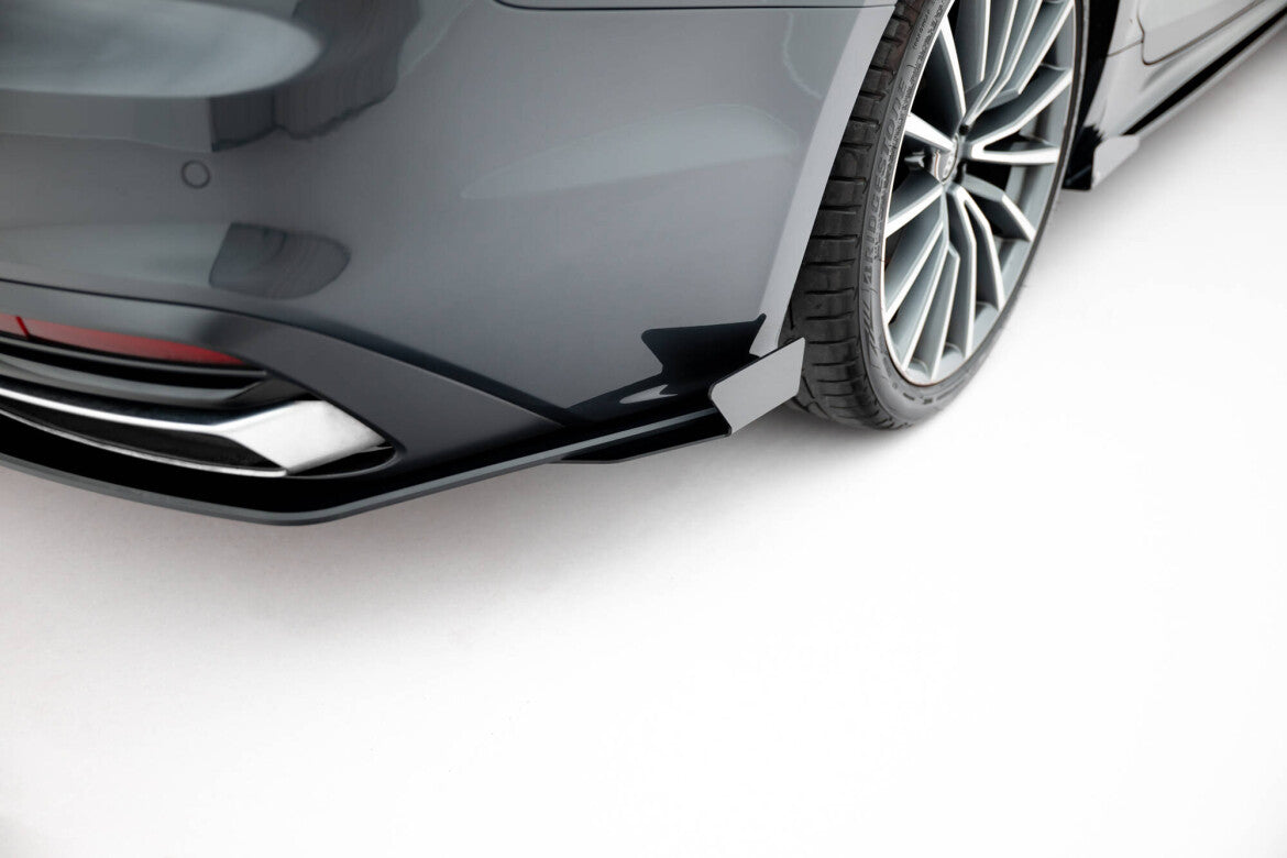 Street Pro Heckansatz Diffusor passend für Audi A5 F5 FL schwarz matt + Hochglanz Flaps