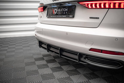 Street Pro Heckansatz Diffusor passend für Audi A6 C8 schwarz matt