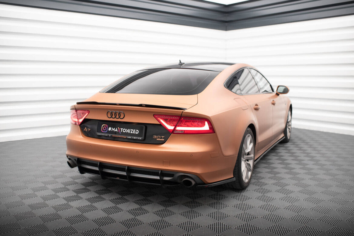 Street Pro Heckansatz Diffusor passend für Audi A7 S-Line C7 schwarz matt