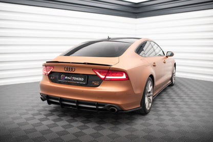 Street Pro Heckansatz Diffusor passend für Audi A7 S-Line C7 schwarz matt