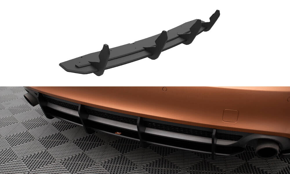 Street Pro Heckansatz Diffusor passend für Audi A7 S-Line C7 schwarz matt
