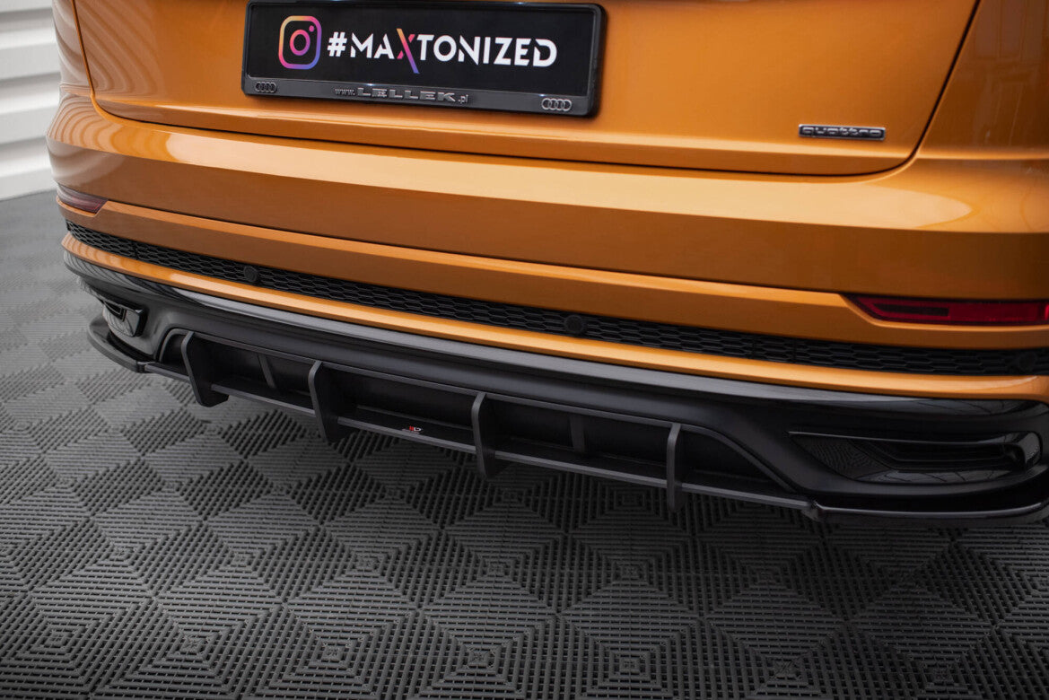 Street Pro Heckansatz Diffusor passend für Audi Q8 S-Line Mk1 schwarz matt