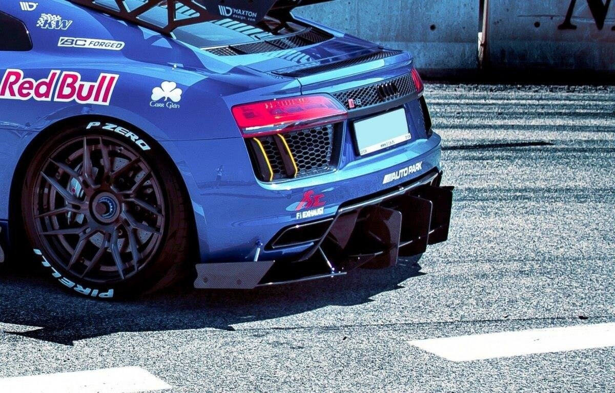 Street Pro Heckansatz Diffusor passend für Audi R8 Mk.2 schwarz matt