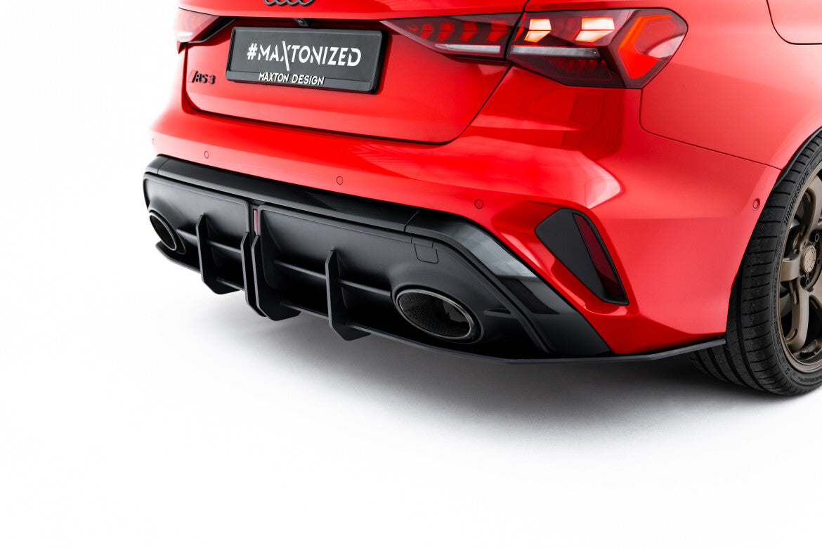 Street Pro Heckansatz Diffusor passend für Audi RS3 Limousine 8Y FL schwarz matt