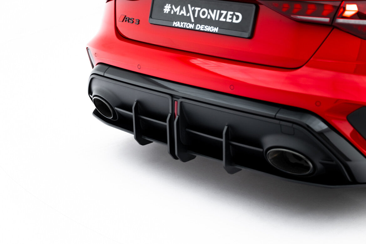 Street Pro Heckansatz Diffusor passend für Audi RS3 Limousine 8Y FL schwarz matt