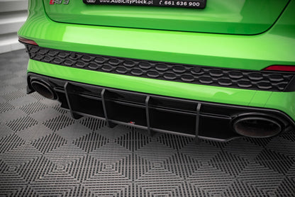 Street Pro Heckansatz Diffusor passend für Audi RS3 Limousine 8Y schwarz matt