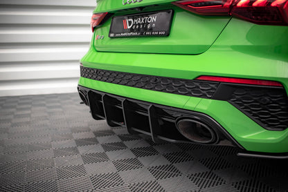 Street Pro Heckansatz Diffusor passend für Audi RS3 Limousine 8Y schwarz matt