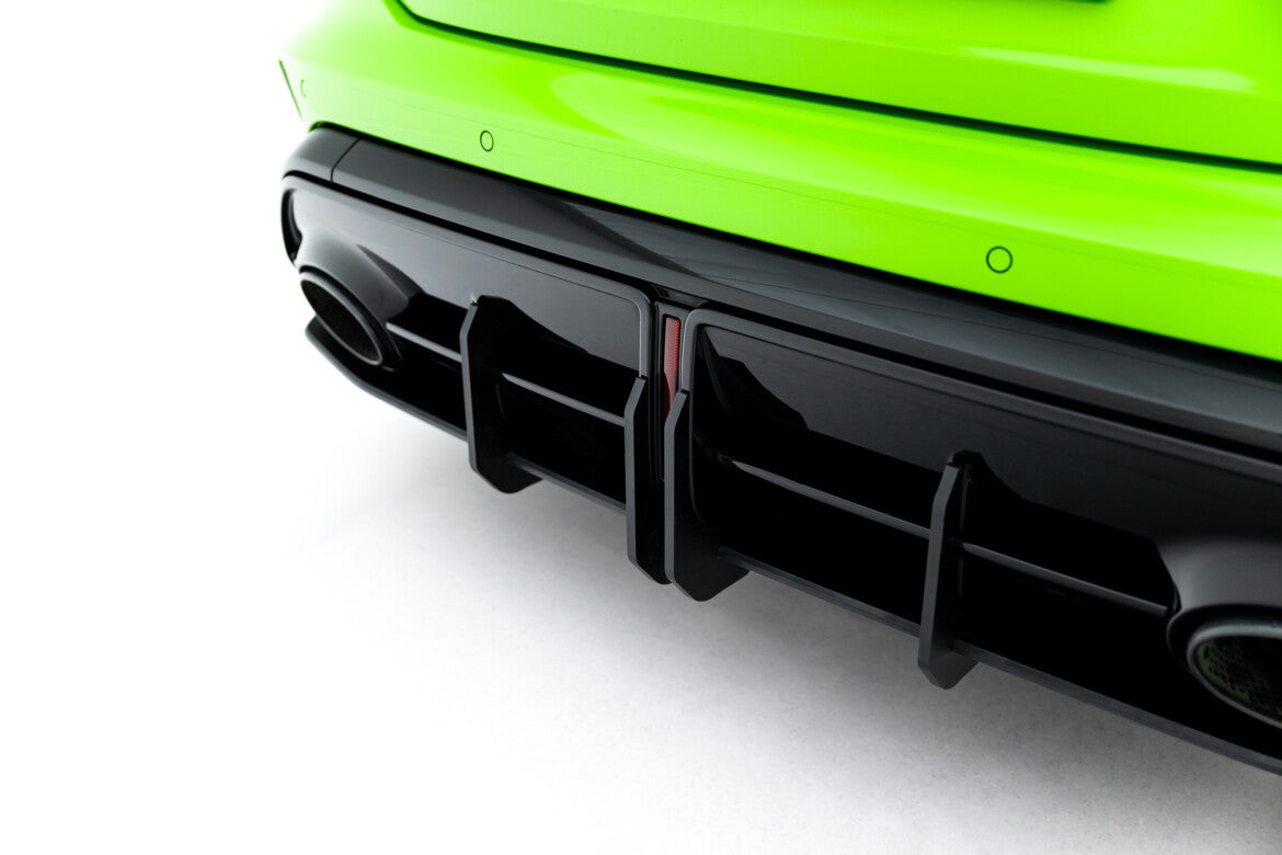 Street Pro Heckansatz Diffusor passend für Audi RS3 Sportback 8Y FL schwarz matt + Hochglanz Flaps