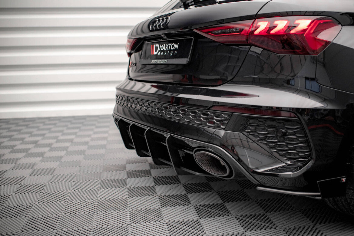 Street Pro Heckansatz Diffusor passend für Audi RS3 Sportback 8Y schwarz matt