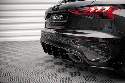 Street Pro Heckansatz Diffusor passend für Audi RS3 Sportback 8Y schwarz matt