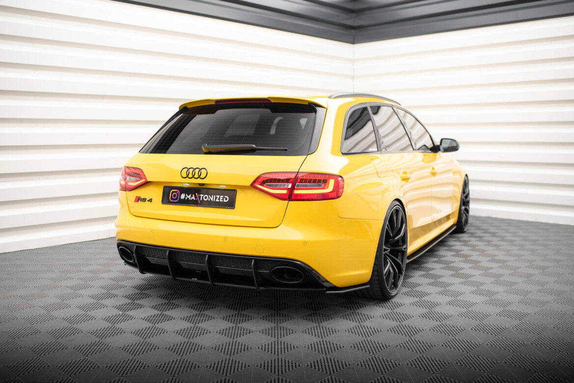 Street Pro Heckansatz Diffusor passend für Audi RS4 B8 schwarz matt