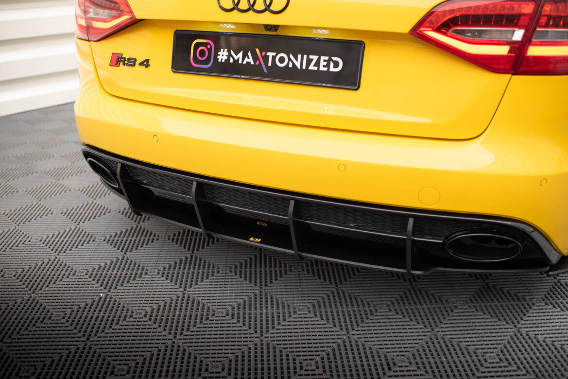 Street Pro Heckansatz Diffusor passend für Audi RS4 B8 schwarz matt