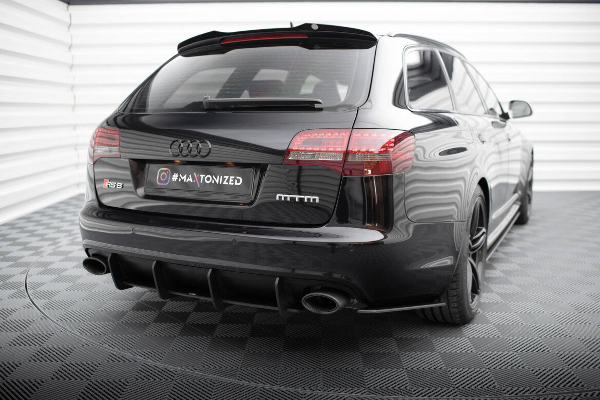 Street Pro Heckansatz Diffusor passend für Audi RS6 Avant C6 schwarz matt