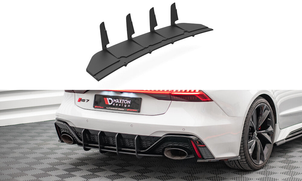 Street Pro Heckansatz Diffusor passend für Audi RS7 C8 / RS6 C8 schwarz matt